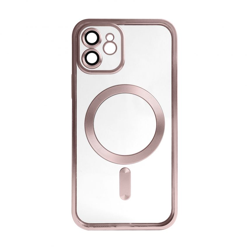 Чехол с функцией MagSafe для Apple iPhone 12 pink (06) матовый
