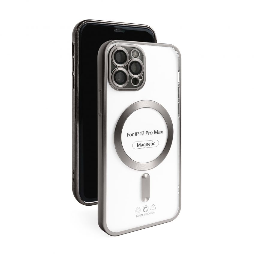 Чехол с функцией MagSafe для Apple iPhone 12 Pro Max grey (12) матовый