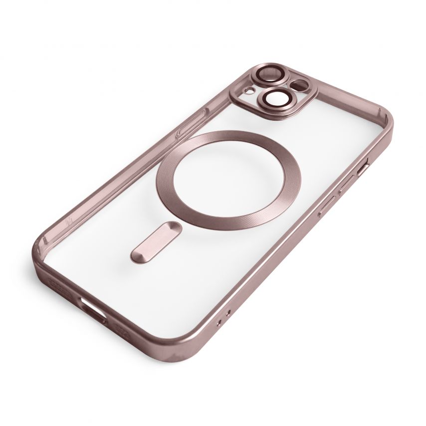 Чехол с функцией MagSafe для Apple iPhone 14 pink (06) матовый