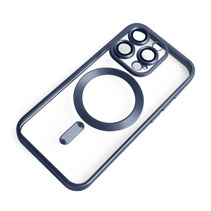 Чехол с функцией MagSafe для Apple iPhone 14 Pro dark blue (07) матовый