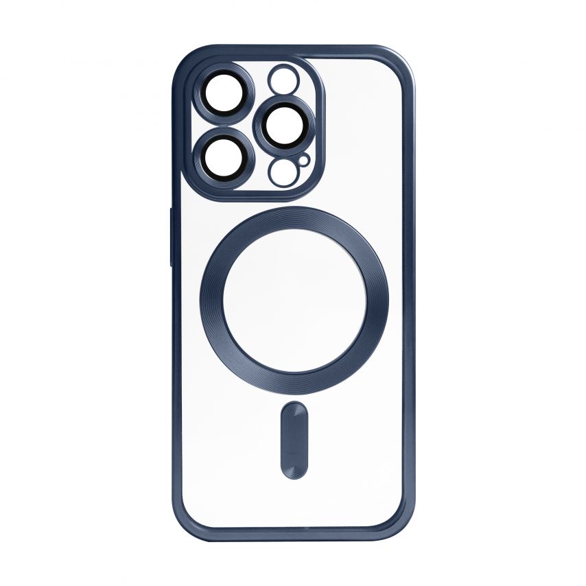 Чехол с функцией MagSafe для Apple iPhone 14 Pro dark blue (07) матовый
