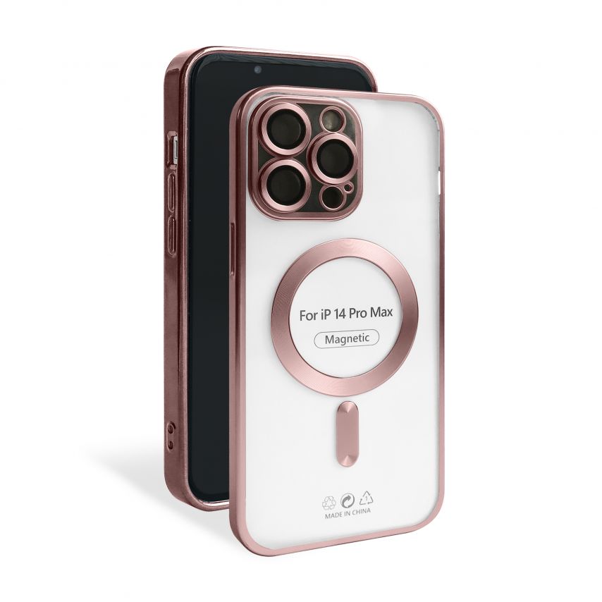 Чехол с функцией MagSafe для Apple iPhone 14 Pro Max pink (06) матовый