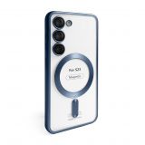 Чехол с функцией MagSafe для Samsung Galaxy S23/S911 (2023) dark blue (07) матовый