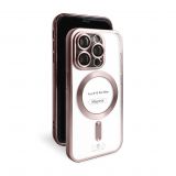 Чехол с функцией MagSafe для Apple iPhone 15 Pro Max pink (06) матовый