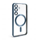 Чехол с функцией MagSafe для Samsung Galaxy S24/S921 (2024), S25/S931 (2025) dark blue (07) матовый