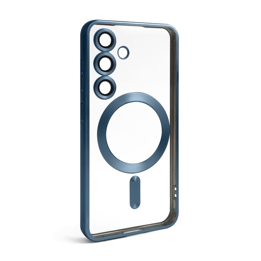 Чехол с функцией MagSafe для Samsung Galaxy S24/S921 (2024), S25/S931 (2025) dark blue (07) матовый
