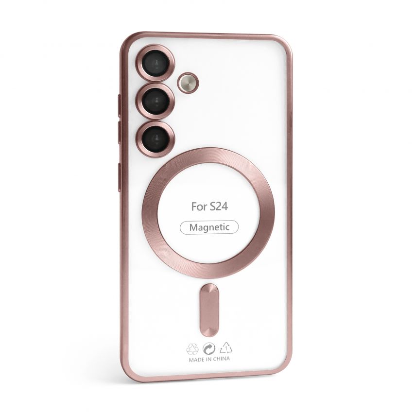 Чехол с функцией MagSafe для Samsung Galaxy S24/S921 (2024), S25/S931 (2025) pink (06) матовый