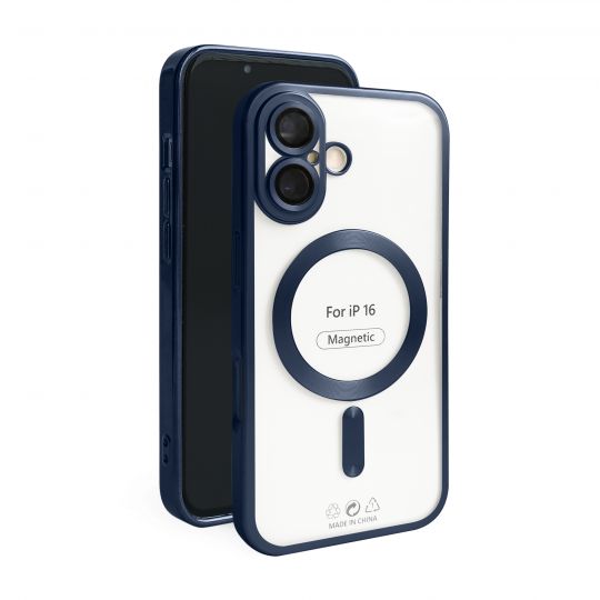 Чехол с функцией MagSafe для Apple iPhone 16 dark blue (07) матовый - купить за 221.50 грн в Киеве, Украине