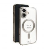 Чехол с функцией MagSafe для Apple iPhone 16 grey (12) матовый