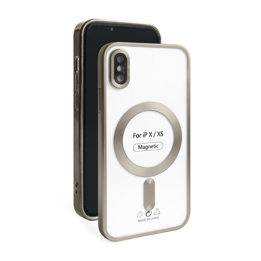 Чехол с функцией MagSafe для Apple iPhone X, Xs grey (12) матовый