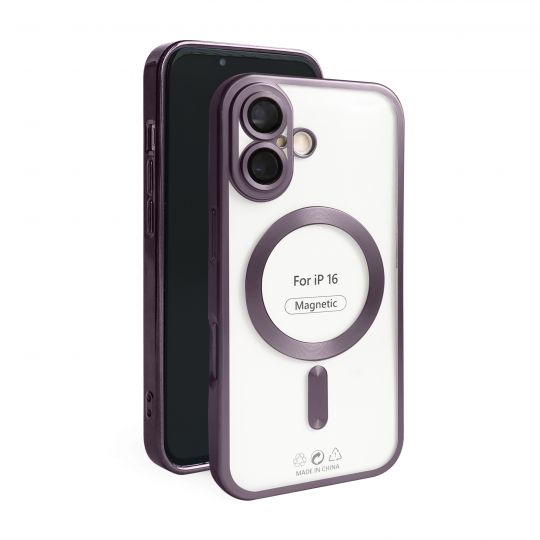 Чехол с функцией MagSafe для Apple iPhone 16 violet (02) матовый