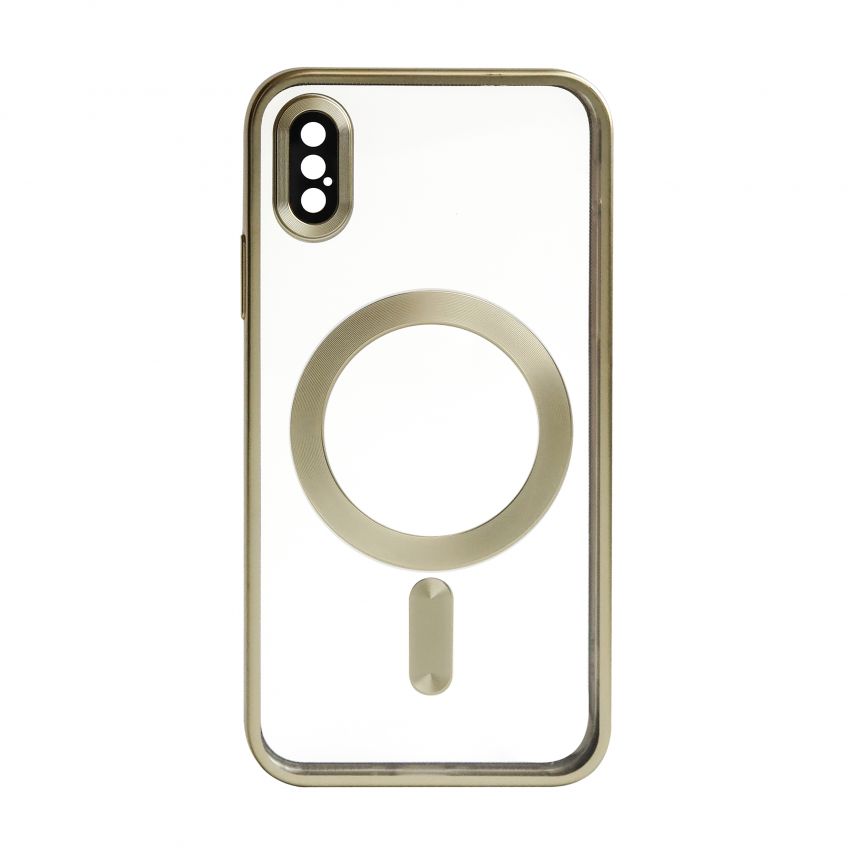 Чехол с функцией MagSafe для Apple iPhone X, Xs gold (03) матовый