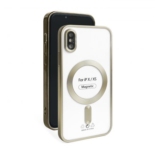 Чехол с функцией MagSafe для Apple iPhone X, Xs gold (03) матовый