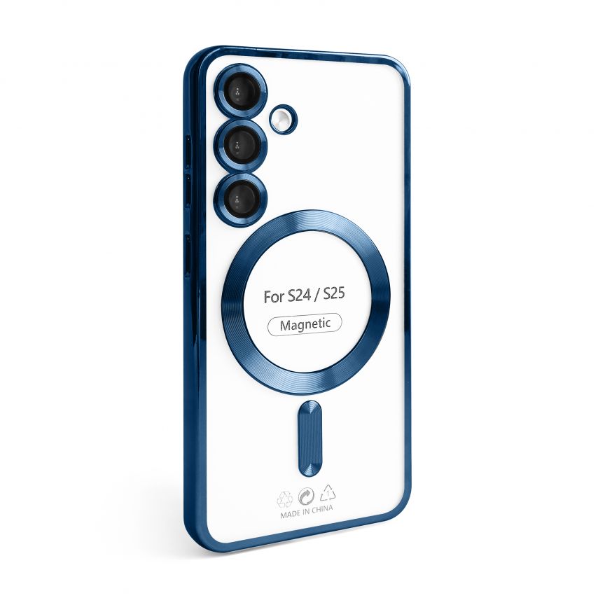 Чехол с функцией MagSafe для Samsung Galaxy S24/S921 (2024), S25/S931 (2025) blue (04)