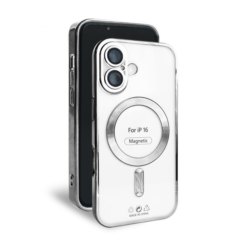 Чохол з функцією MagSafe для Apple iPhone 16 silver (10)