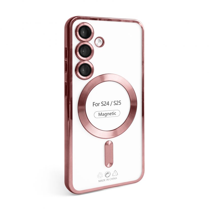 Чохол з функцією MagSafe для Samsung Galaxy S24/S921 (2024), S25/S931 (2025) rose gold (06)