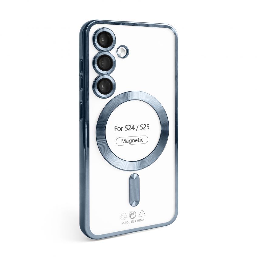 Чехол с функцией MagSafe для Samsung Galaxy S24/S921 (2024), S25/S931 (2025) mountain blue (07)