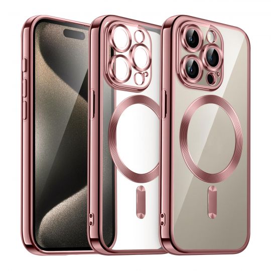 Чехол с функцией MagSafe для Apple iPhone 16 Pro rose gold (06) - купить за 221.50 грн в Киеве, Украине