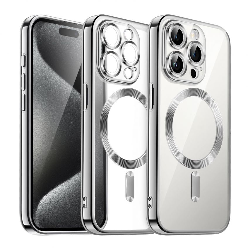 Чохол з функцією MagSafe для Apple iPhone 16 Pro Max silver (10)