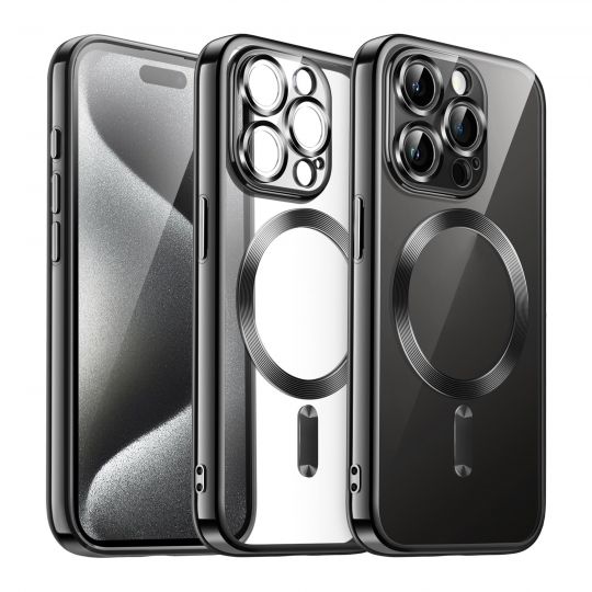 Чехол с функцией MagSafe для Apple iPhone 16 Pro Max black (09) - купить за 221.50 грн в Киеве, Украине