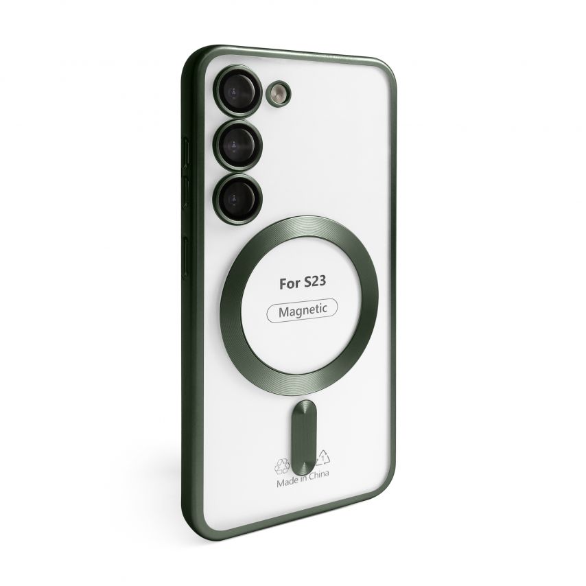 Чохол з функцією MagSafe для Samsung Galaxy S23/S911 (2023) olive (08)