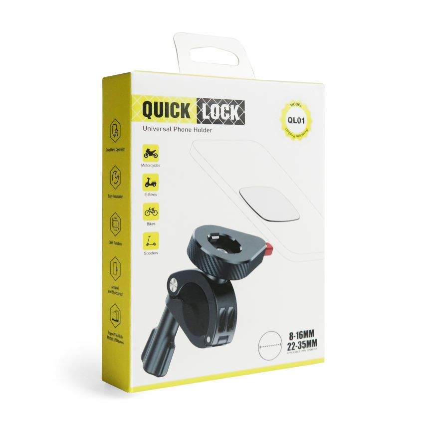 Велосипедный держатель для телефона QL-01 black