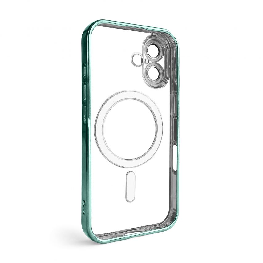 Чохол з функцією MagSafe для Apple iPhone 16 green (05)