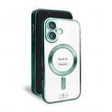 Чохол з функцією MagSafe для Apple iPhone 16 green (05)