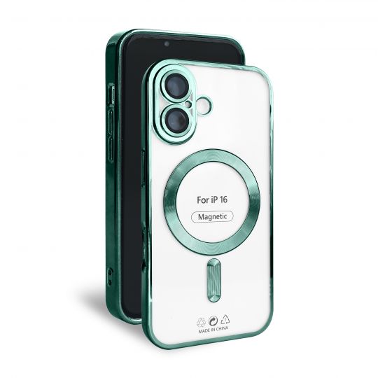 Чехол с функцией MagSafe для Apple iPhone 16 green (05) - купить за 224.50 грн в Киеве, Украине