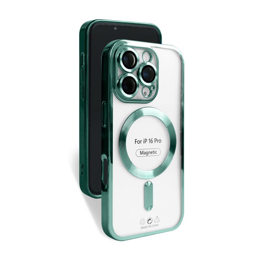 Чехол с функцией MagSafe для Apple iPhone 16 Pro green (05)