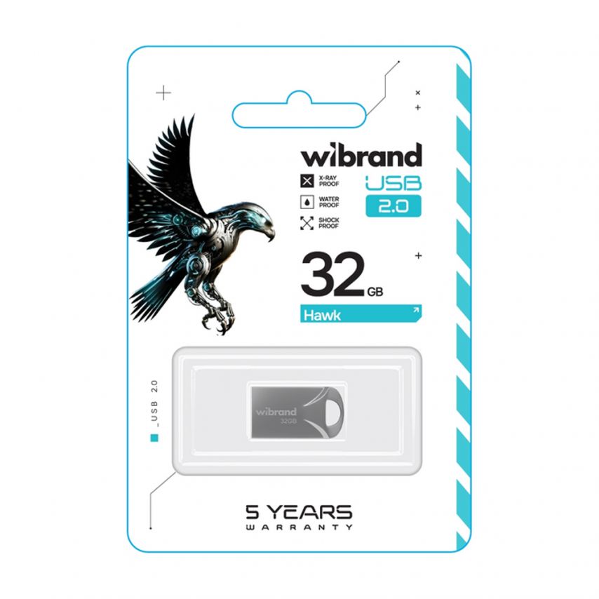 Флеш-память USB Wibrand Hawk 32GB USB 2.0 silver