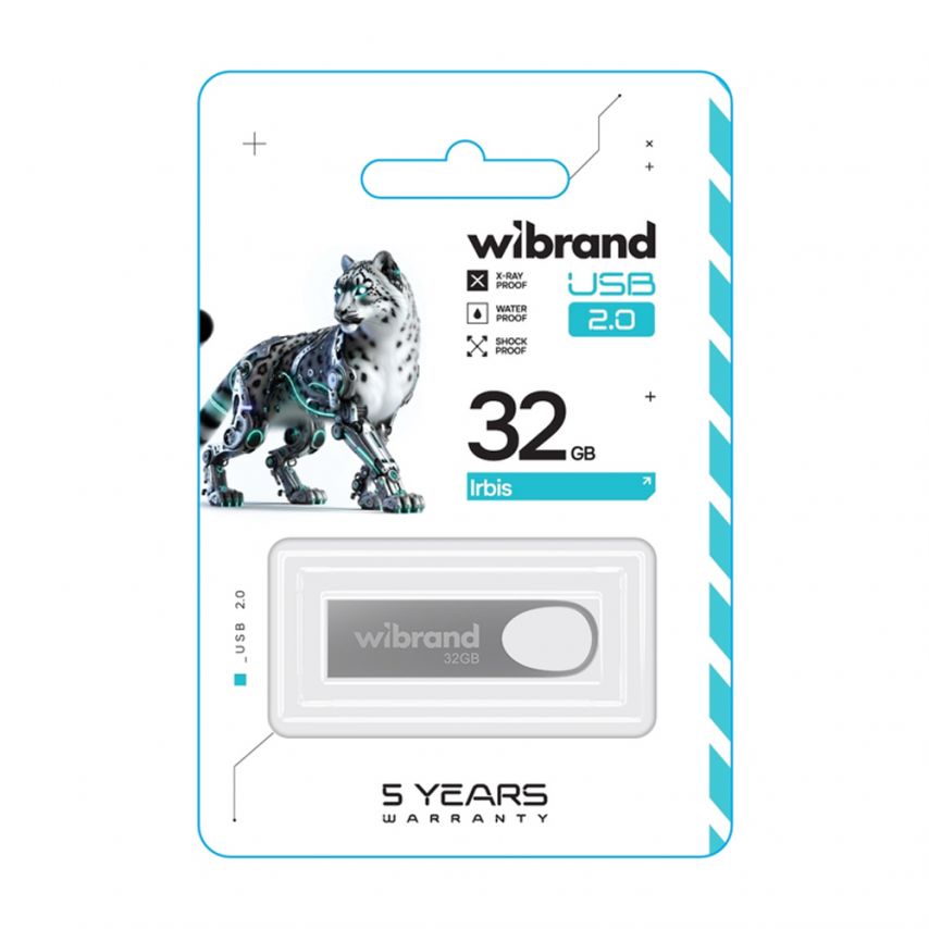 Флеш-память USB Wibrand Irbis 32GB USB 2.0 silver