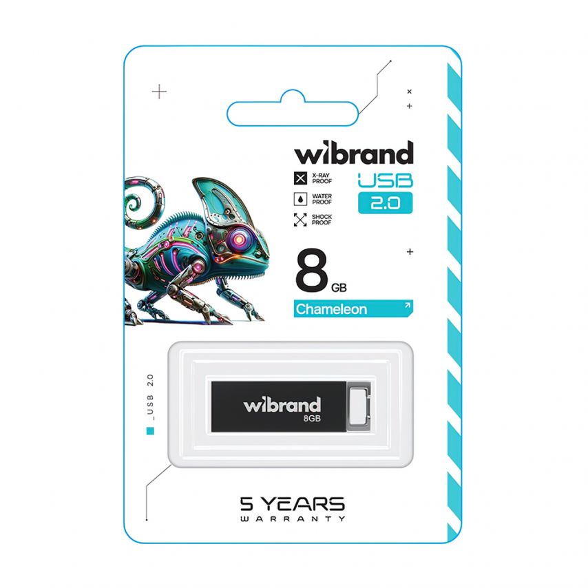 Флеш-пам'ять USB Wibrand Chameleon 8GB USB 2.0 black