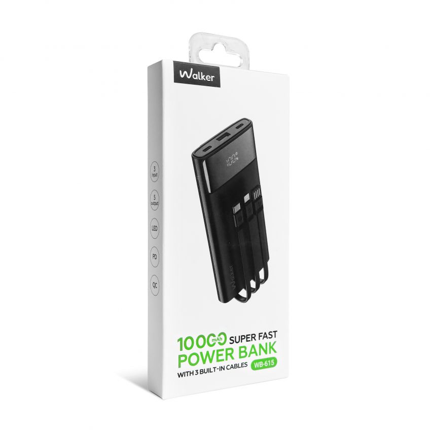 Power Bank WALKER WB-615 10000mAh black