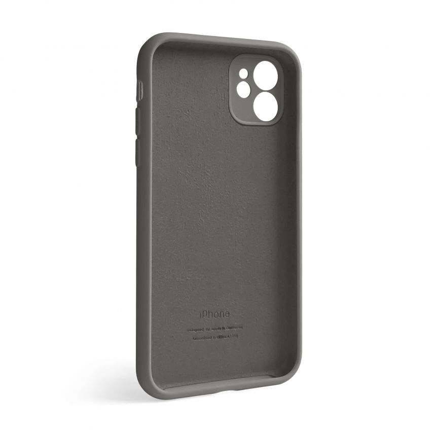 Чехол Full Silicone Case для Apple iPhone 12 titanium grey (74) закрытая камера