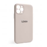 Чехол Full Silicone Case для Apple iPhone 11 Pro grey pink (73) закрытая камера