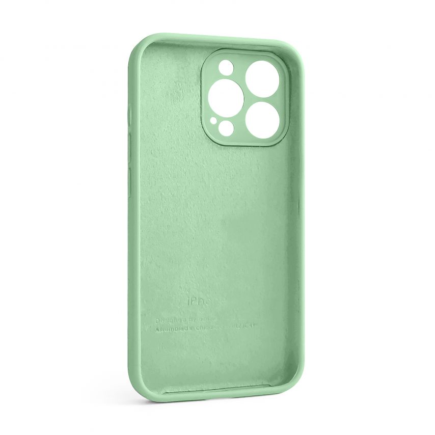 Чехол Full Silicone Case для Apple iPhone 13 Pro pistachio (71) закрытая камера
