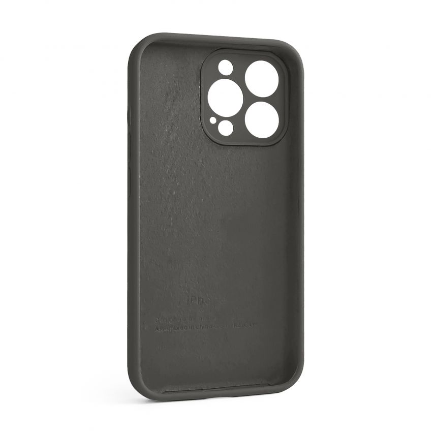 Чехол Full Silicone Case для Apple iPhone 13 Pro titanium grey (74) закрытая камера