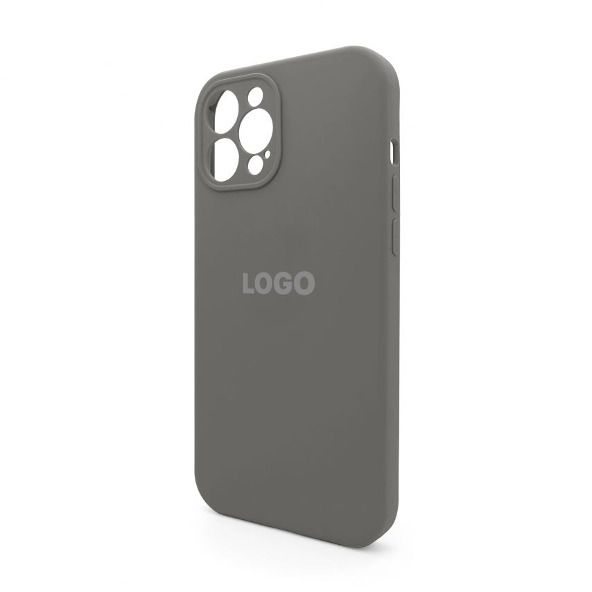 Чехол Full Silicone Case для Apple iPhone 12 Pro Max titanium grey (74) закрытая камера