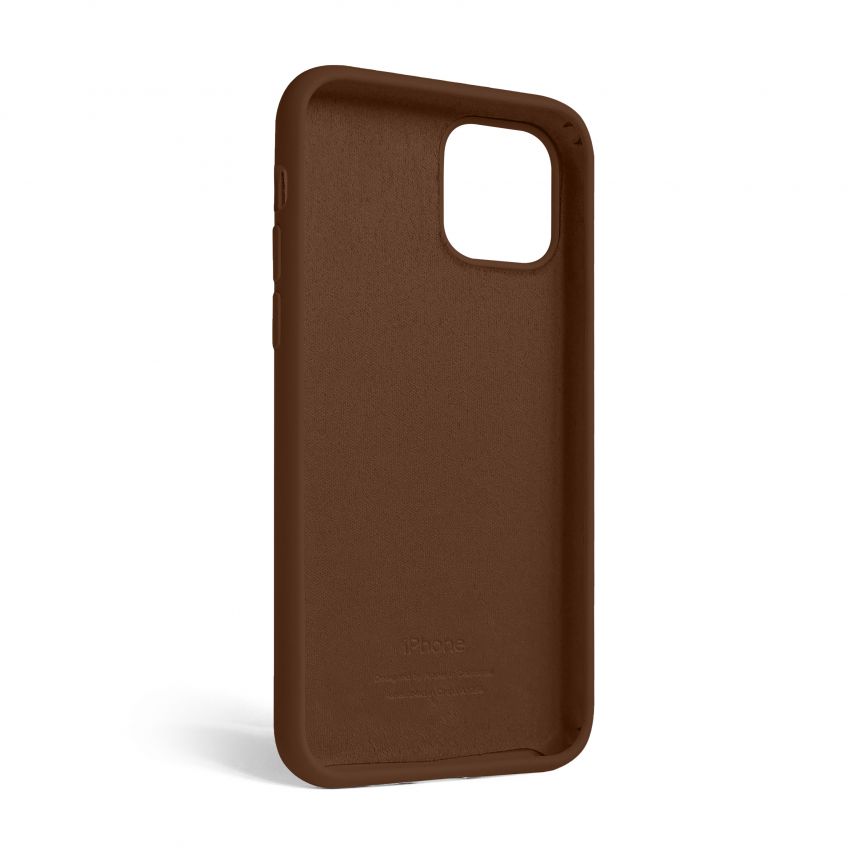 Чохол Full Silicone Case для Apple iPhone 12, 12 Pro dark brown (75)