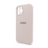 Чехол Full Silicone Case для Apple iPhone 12 Pro grey pink (73) закрытая камера