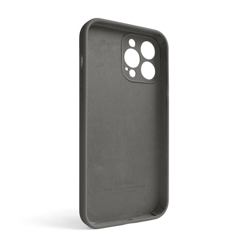 Чехол Full Silicone Case для Apple iPhone 13 Pro Max titanium grey (74) закрытая камера
