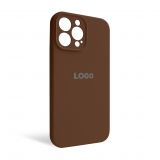 Чехол Full Silicone Case для Apple iPhone 13 Pro Max dark brown (75) закрытая камера