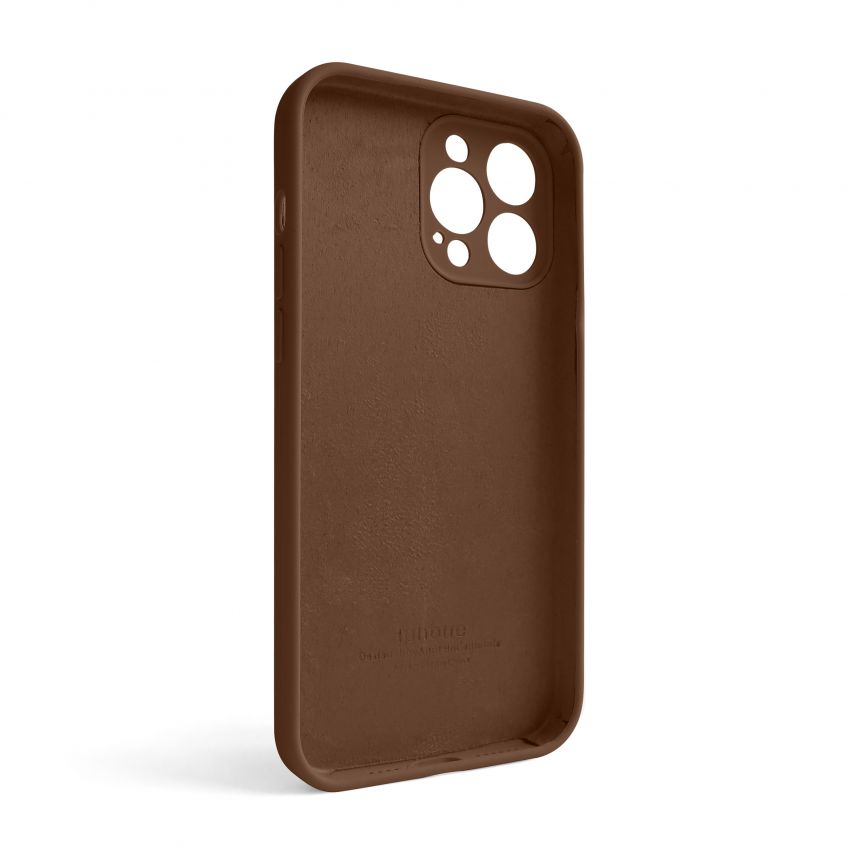 Чехол Full Silicone Case для Apple iPhone 13 Pro Max dark brown (75) закрытая камера