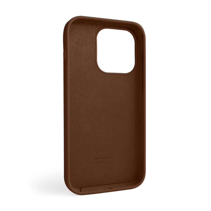Чехол Full Silicone Case для Apple iPhone 14 Pro dark brown (75)