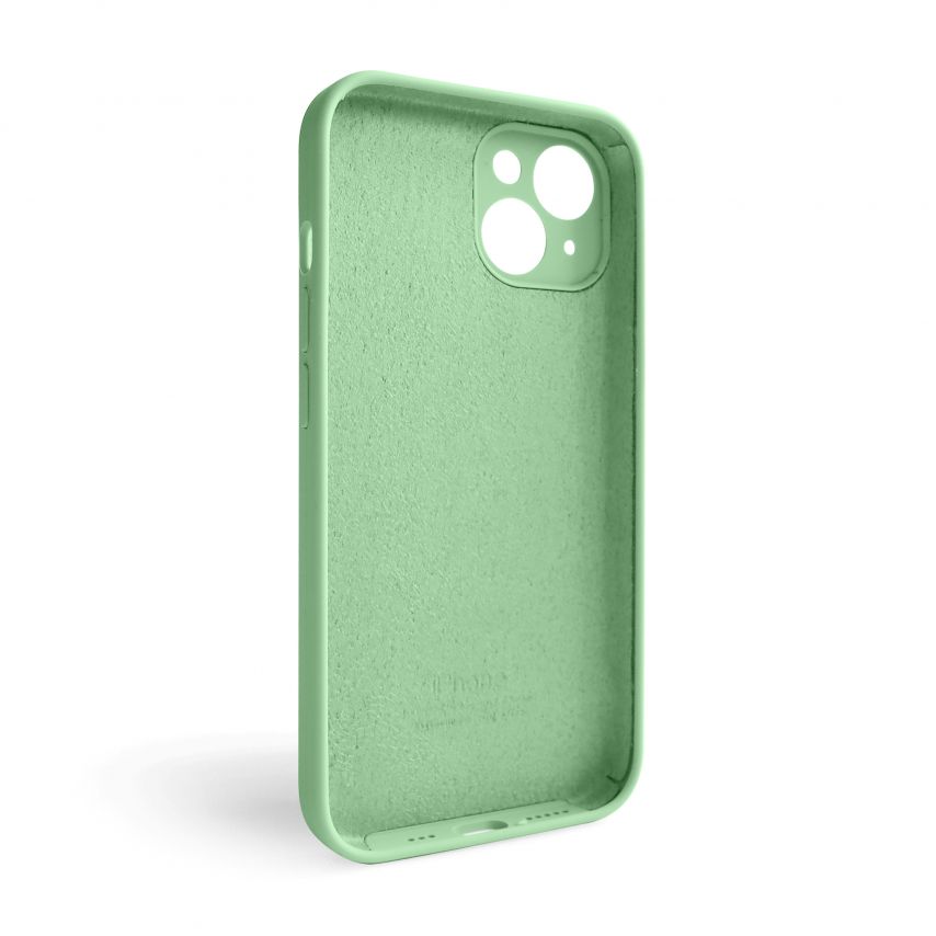 Чехол Full Silicone Case для Apple iPhone 14 pistachio (71) закрытая камера