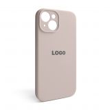 Чохол Full Silicone Case для Apple iPhone 14 grey pink (73) закрита камера