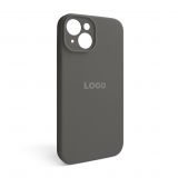 Чехол Full Silicone Case для Apple iPhone 14 titanium grey (74) закрытая камера