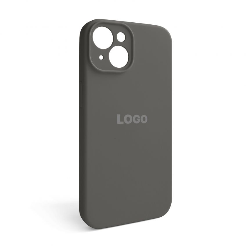 Чехол Full Silicone Case для Apple iPhone 14 titanium grey (74) закрытая камера