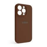 Чехол Full Silicone Case для Apple iPhone 14 Pro dark brown (75) закрытая камера